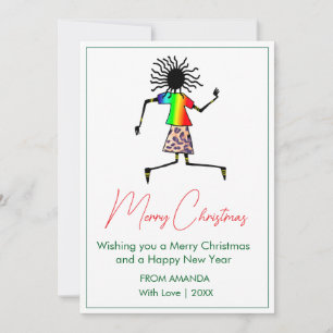Elegant, Cute Merry Christmas Holiday Card
