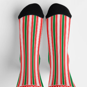 Elegant Cute Merry Christmas Mr and Mrs Couple Socks