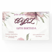 Elegant Cute Pink Floral 18th Birthday