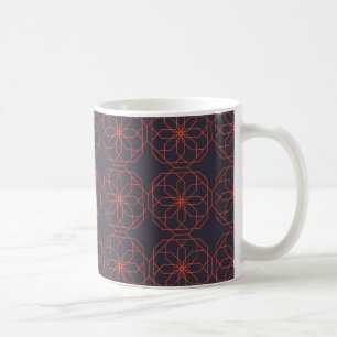 Elegant, cute, simple geometric flower abstraction coffee mug