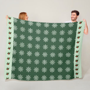 Elegant Cute Simple Modern Christmas Fleece Blanket