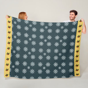 Elegant Cute Simple Modern Christmas Fleece Blanket