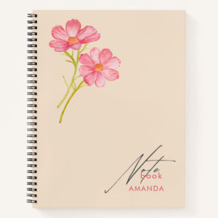 Elegant Cute Trendy Floral Notebook