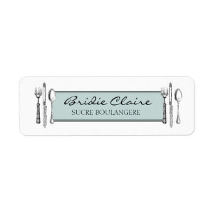 Elegant cutlery labels