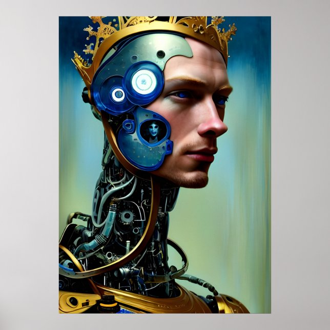 Elegant Cybernetic King Poster (Front)