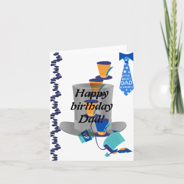 Elegant Dad's happy birthday card  (Front)