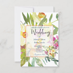 Elegant daffodils wedding invitation