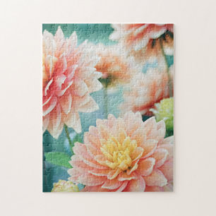 Elegant Dahlia Flowers Jigsaw Puzzle