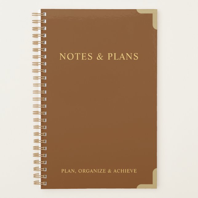 Elegant Daily Organiser for Notes and Plans (Front)