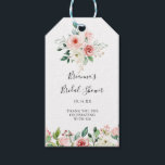 Elegant Dainty Autumn Floral Bridal Shower Gift Tags<br><div class="desc">These elegant dainty autumn floral bridal shower gift tags are perfect for a modern wedding shower. The design features illustrated pink,  blush and white roses,  peonies with green foliage clustered into bouquets,  accentuating the beautiful fall colours.</div>