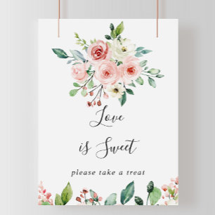 Elegant Dainty Autumn Floral Love Is Sweet Sign