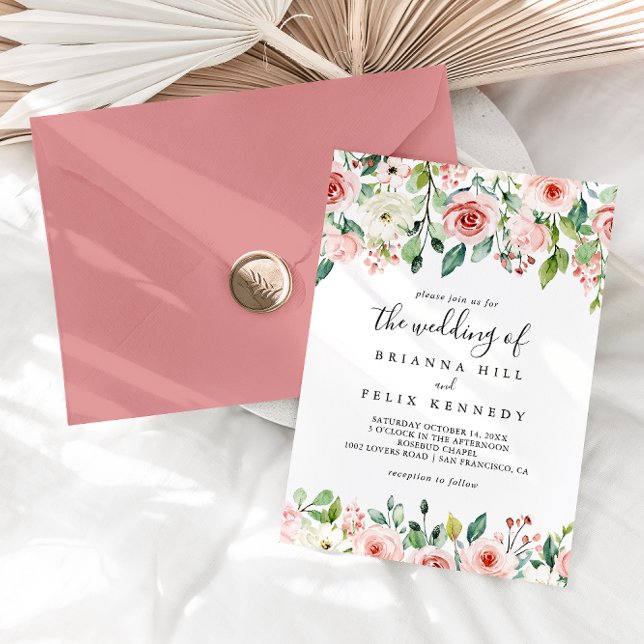 Elegant Dainty Autumn Floral The Wedding Of Invitation (Creator Uploaded)