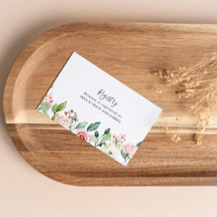 Elegant Dainty Autumn Floral Wedding Gift Registry Enclosure Card
