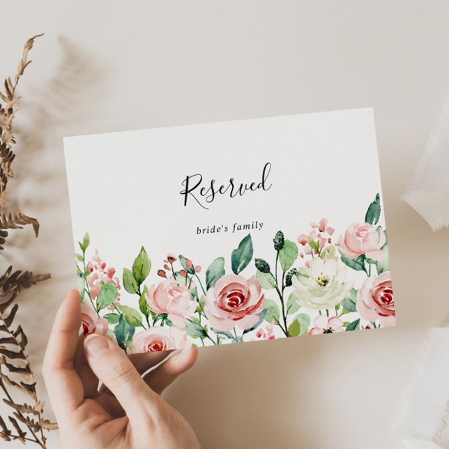 Elegant Dainty Autumn Floral Wedding Reserved Sign (Creator Uploaded)