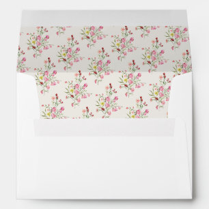 elegant dainty floral spring garden baby shower envelope