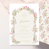 elegant dainty floral summer arch baptism