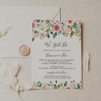 Elegant Dainty Floral We Still Do Vow Renewal