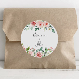 Elegant Dainty Floral Wedding Envelope Seals