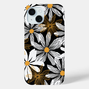 Elegant Daisy Abstract Pattern  iPhone 15 Case