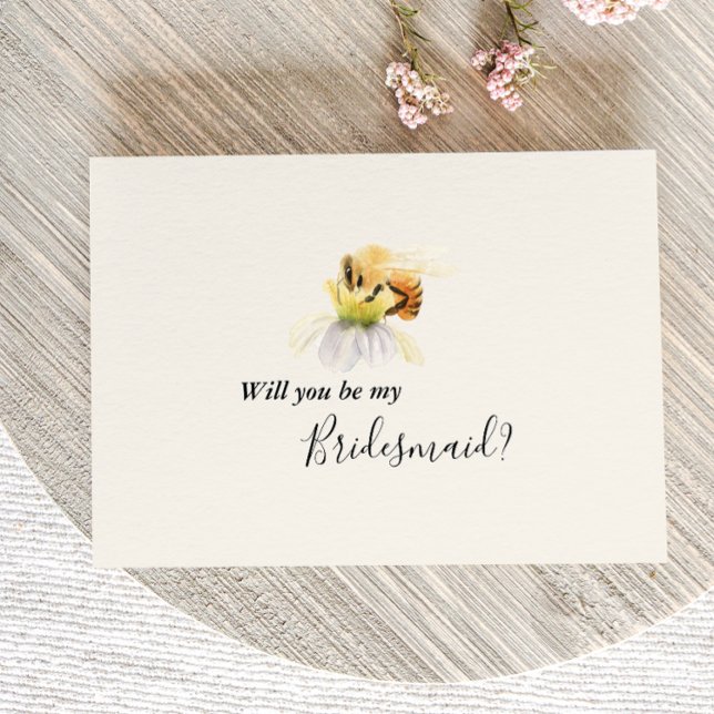 Elegant Daisy Bridesmaid Proposal Card (Creator Uploaded)