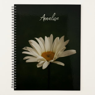 Elegant Daisy Floral Photo Personalised Planner