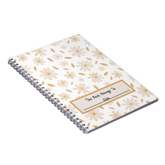 Elegant Daisy Hues Notebook