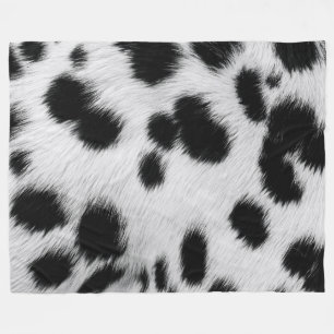 Elegant Dalmatian Faux Fur Pattern Poster Fleece Blanket