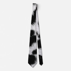 Elegant Dalmatian Faux Fur Pattern Poster Tie