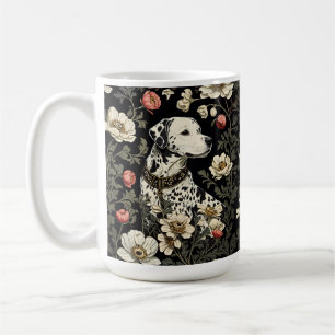 Elegant Dalmatian William Morris Inspired Coffee Mug