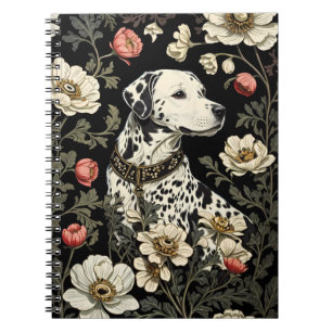 Elegant Dalmatian William Morris Inspired Notebook