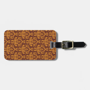 Elegant Damask Art Deco Pattern Luggage Tag