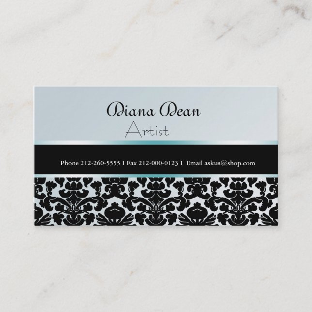ELEGANT DAMASK BUSINESS CARD (Front)