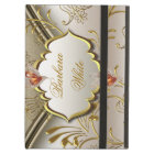 Elegant Damask Caramel Cream Beige Gold Amber 2