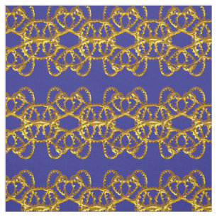 Elegant Damask Fabric Navy Blue