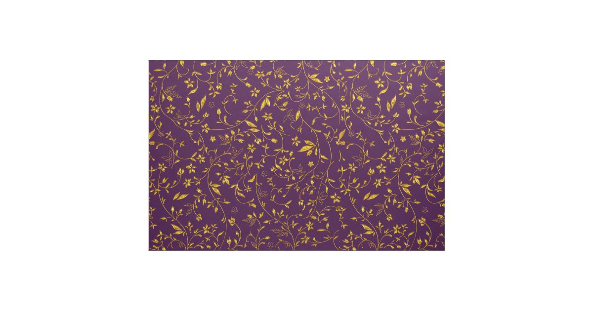Elegant Damask Fabric Purple