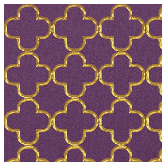 Elegant Damask Fabric Purple (Close Up)