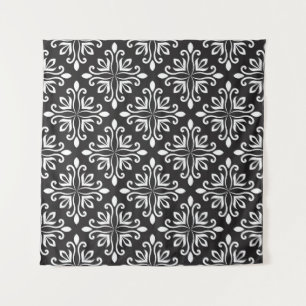 Elegant Damask: Floral Art Deco Tapestry