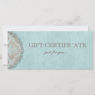Elegant Damask Gift Certificate Vintage Style