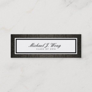 Elegant Damask Graduation Announcement Name Cards