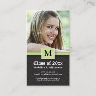 Elegant Damask Graduation Status Card (mint)