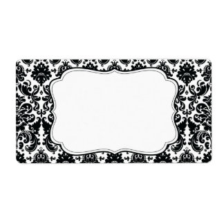 Elegant Damask Label