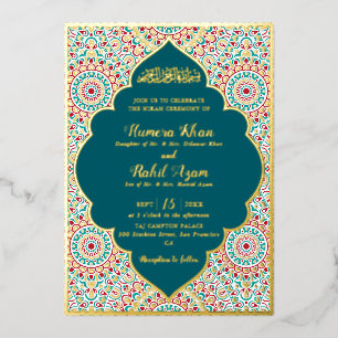 Elegant Damask Ornate Mihrab Muslim Wedding