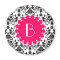 Elegant Damask Pattern with Monogram