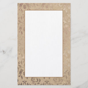 Elegant Damask Pattern Writing Paper