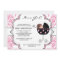 Elegant Damask Pink Black Baby Girl Shower