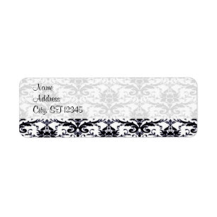 Elegant Damask Return Address Label