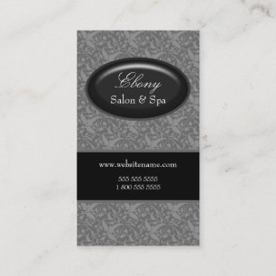 Elegant Damask Salon Grey Appointment Card