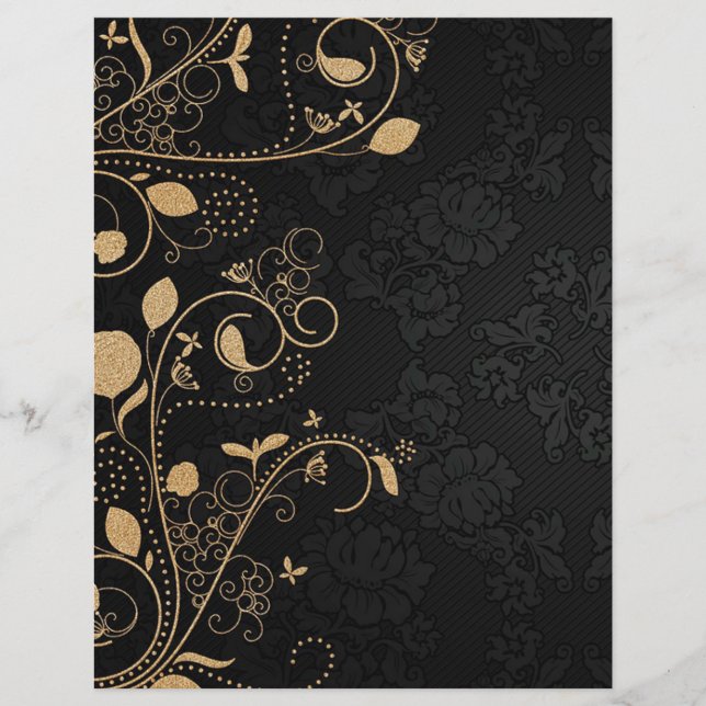 Elegant Damask Texture Scrapbook Paper (Front)