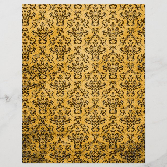 Elegant Damask Texture Scrapbook Paper (Front)