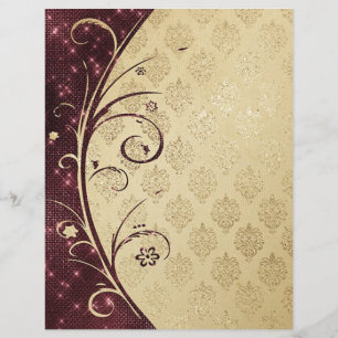 Elegant Damask Texture Scrapbook Paper